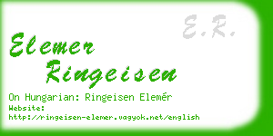 elemer ringeisen business card
